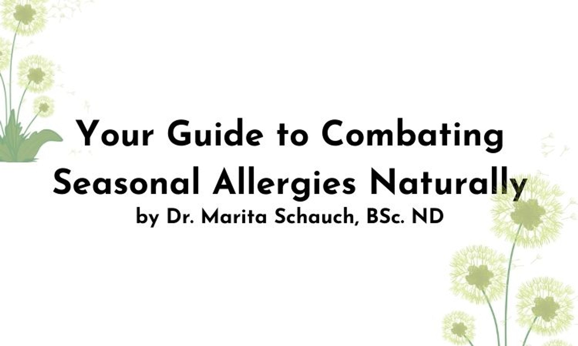 Your Guide to Combating Seasonal Allergies Naturally