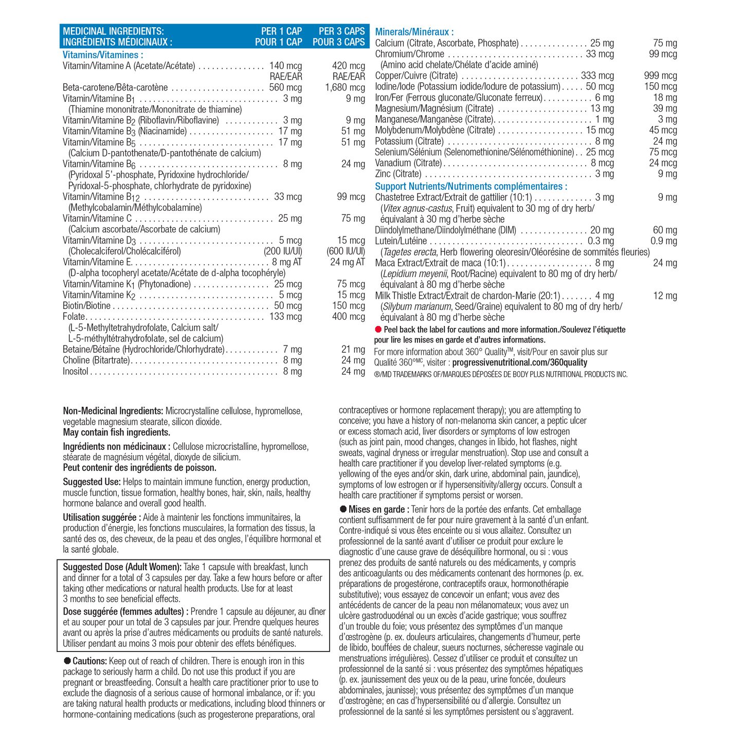 Progressive Women's MultiVitamin (120 VCaps) - Lifestyle Markets