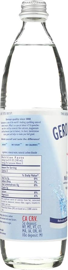 Gerolsteiner Carbonated Natural Mineral Water (750ml)