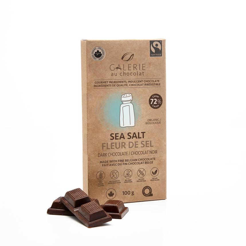 Galerie Au Chocolat Dark Chocolate Sea Salt (100g) - Lifestyle Markets