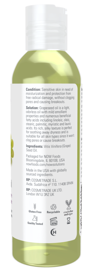 Now Grapeseed Oil (118ml) - Lifestyle Markets