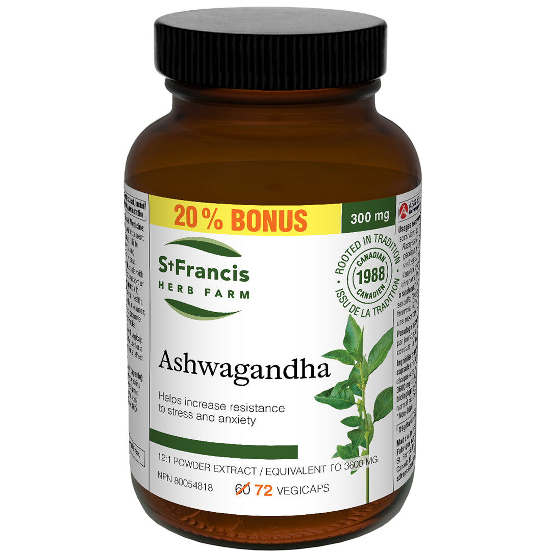 St. Francis Ashwagandha BONUS (72vcaps) - Lifestyle Markets