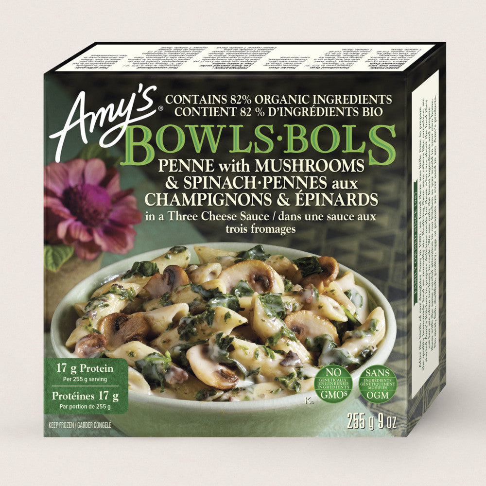 Amy's Bowl Mushroom & Spinach Penne (255g)