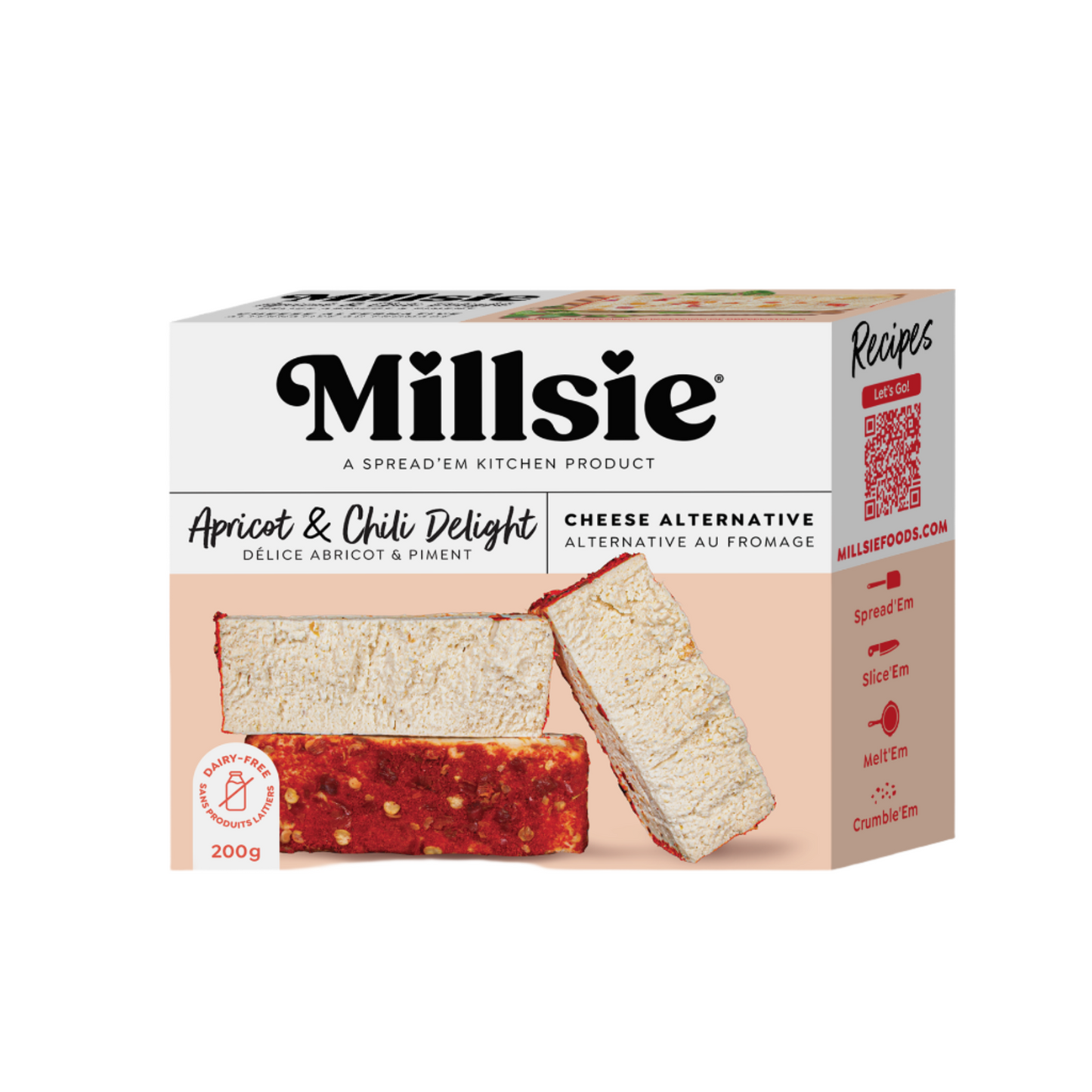 Millsie Cashew Cheese Apricot & Chili (200g)