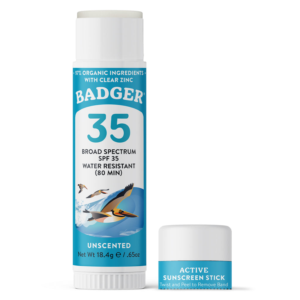 Badger Active Mineral Sunscreen Stick SPF 35 (18.4g)