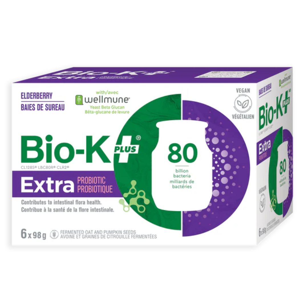 BIO-K+ Extra - Elderberry Probiotic Drink (6x98g) - Lifestyle Markets