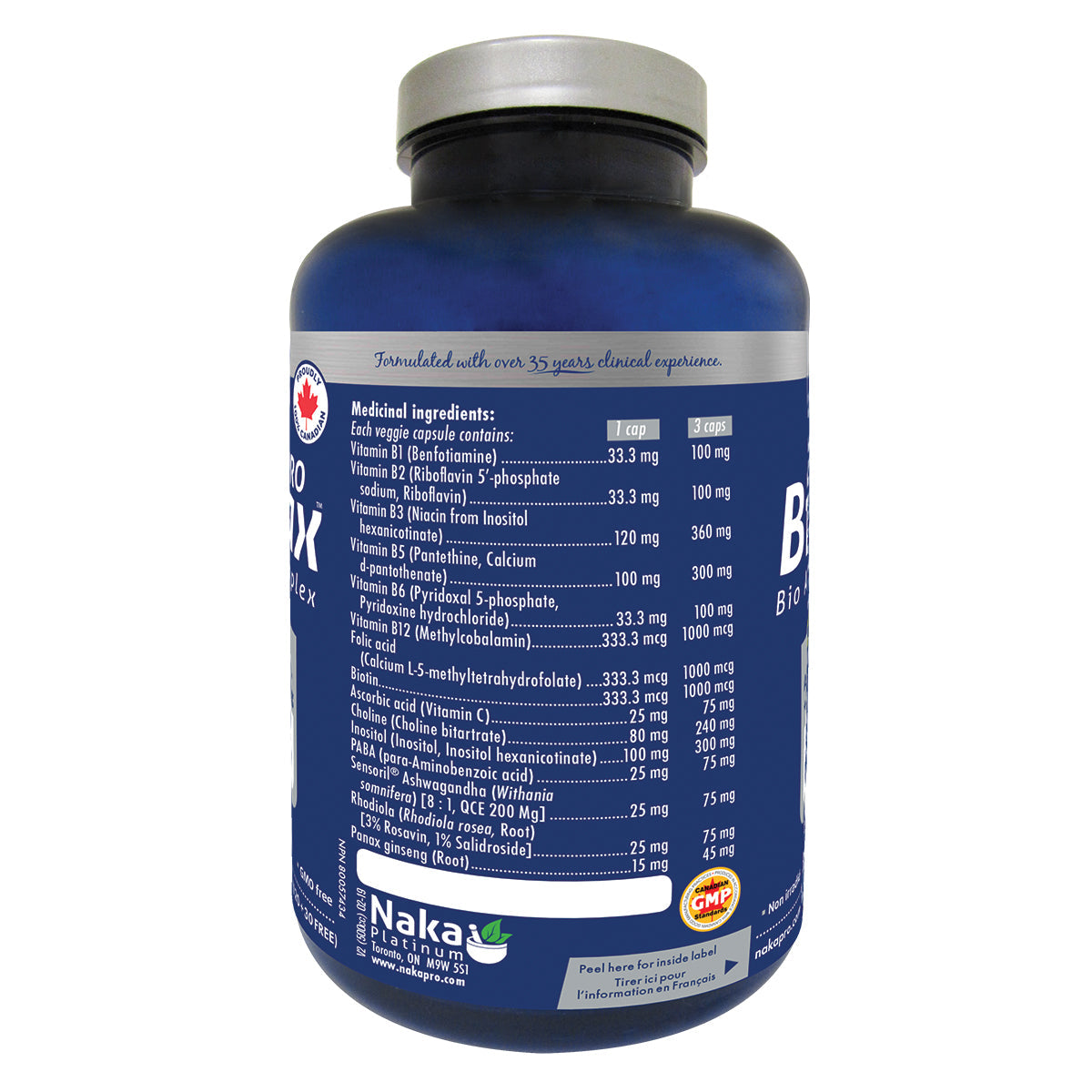 Naka BioMax Bioactive B Complex (150 VCaps)