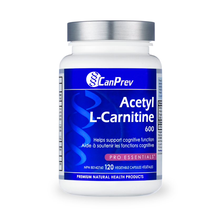 CanPrev Acetyl L-Carnitine supplement bottle on a white background
