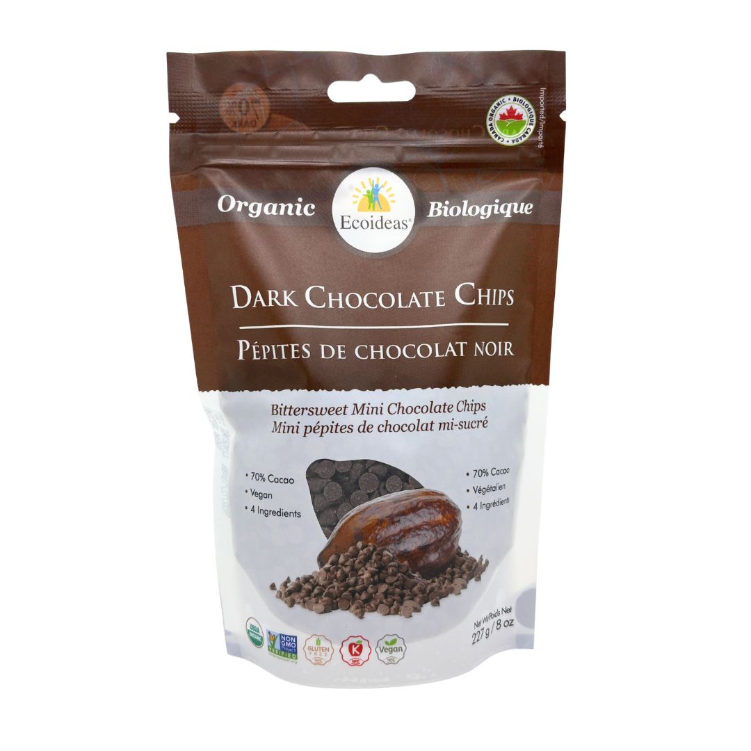 Ecoideas Organic Dark Chocolate Chips (227g) - Lifestyle Markets