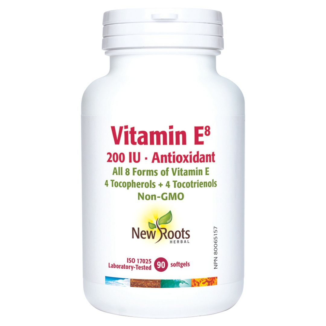 New Roots Vitamin E8 (200IU) (90 SoftGels) - Lifestyle Markets