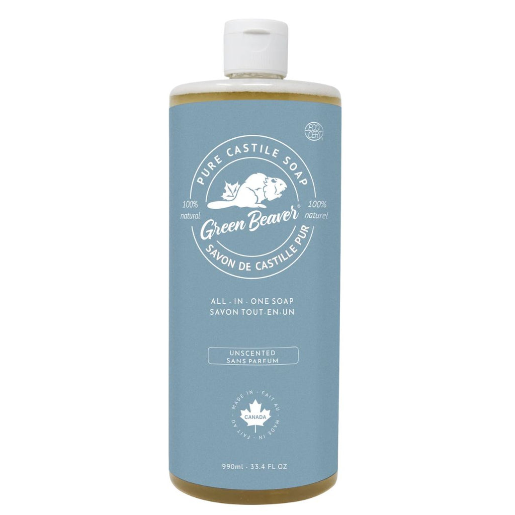 Green Beaver Castile Soap - Unscented (990 ml)