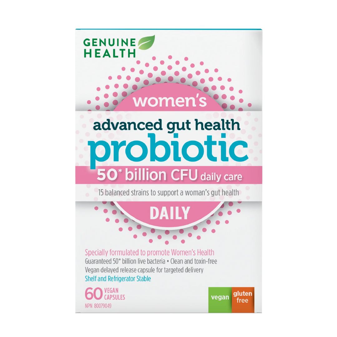 Genuine Health Women's Advanced Gut Health Probiotic (50 Billion CFU) (60 VCaps) - Lifestyle Markets