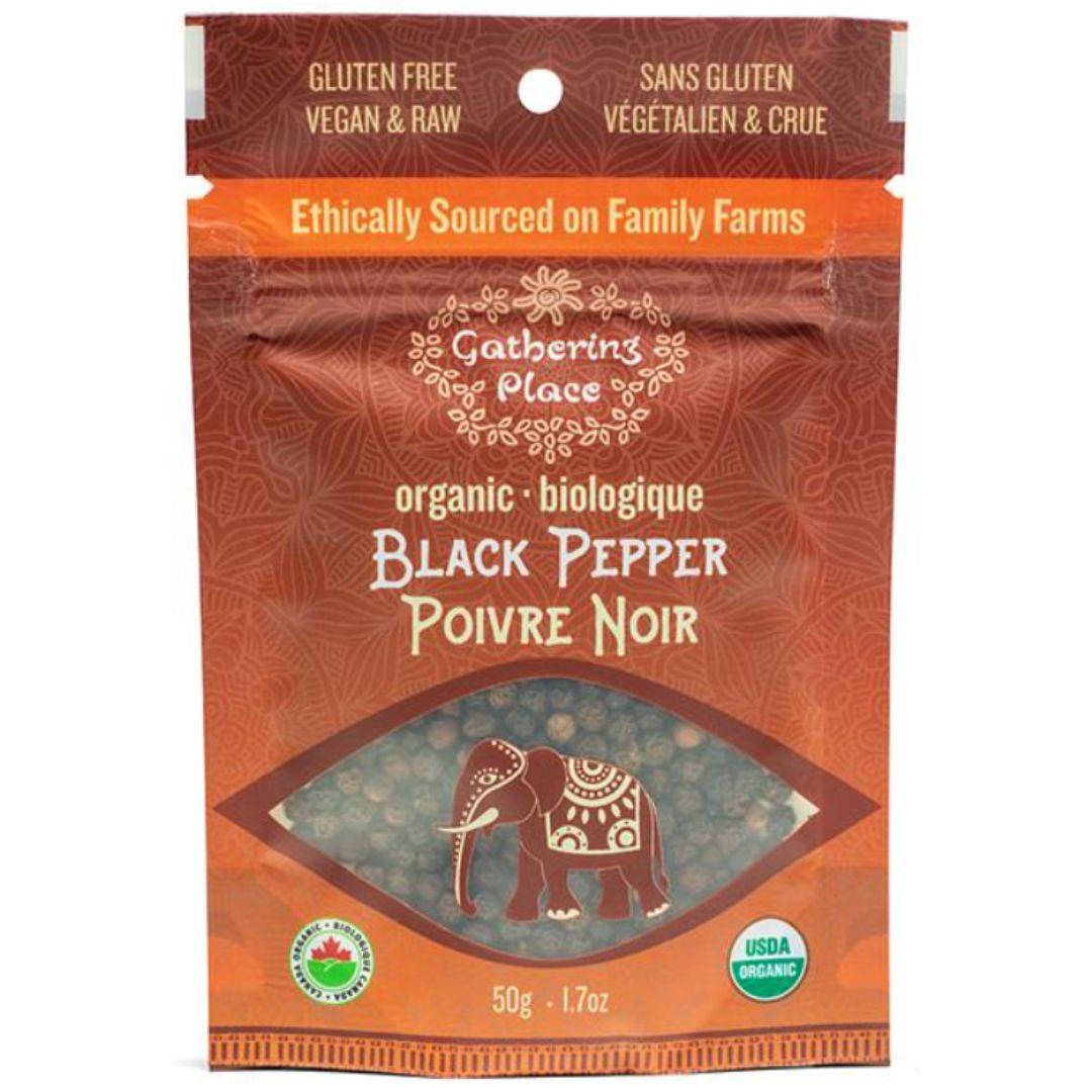 Gathering Place Organic Whole Black Pepper (50g)