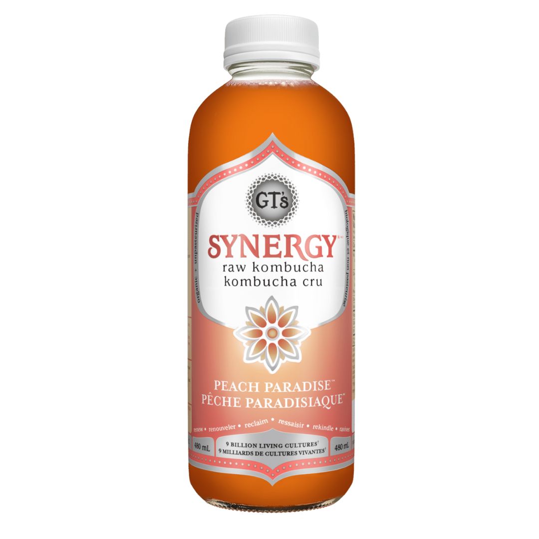 GT's Kombucha - Peach Paradise (480ml) - Lifestyle Markets