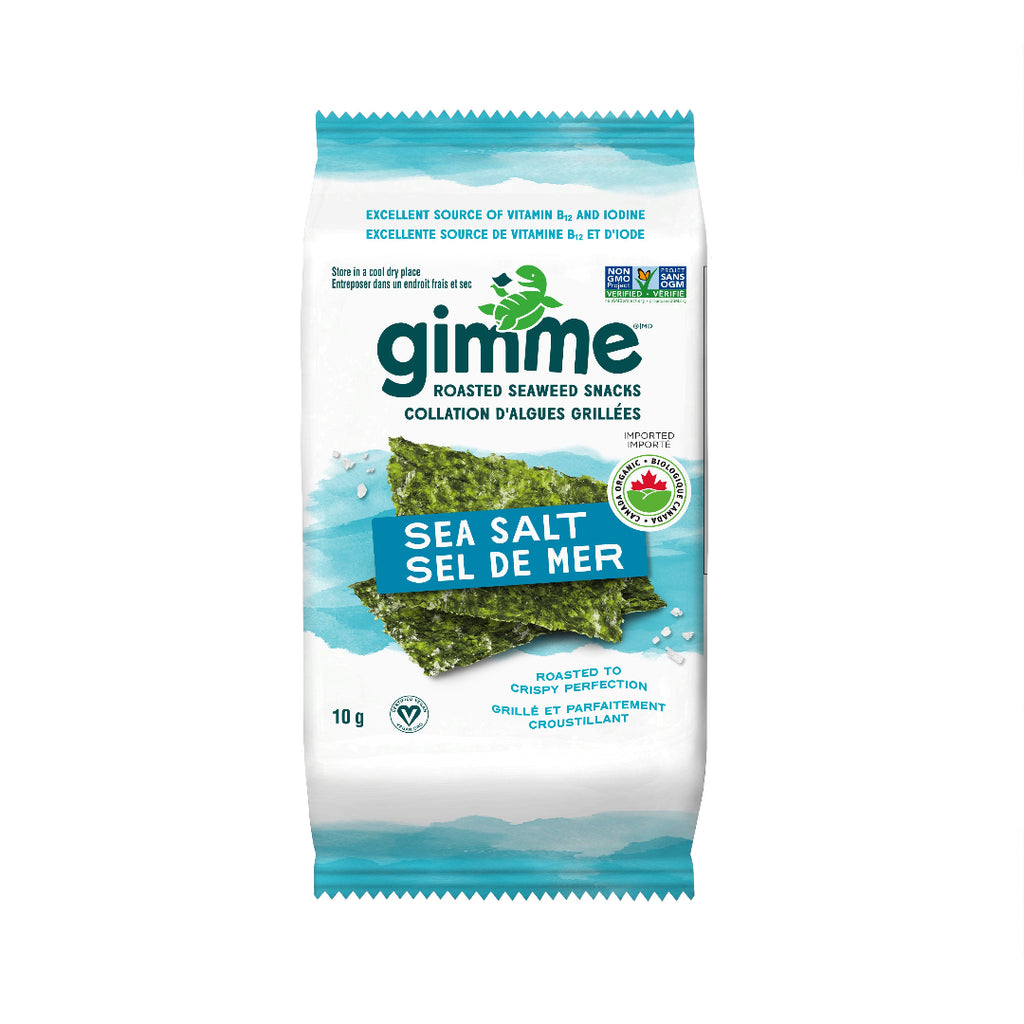 Gimme Organic Roasted Seaweed Snack - Sea Salt (10g)