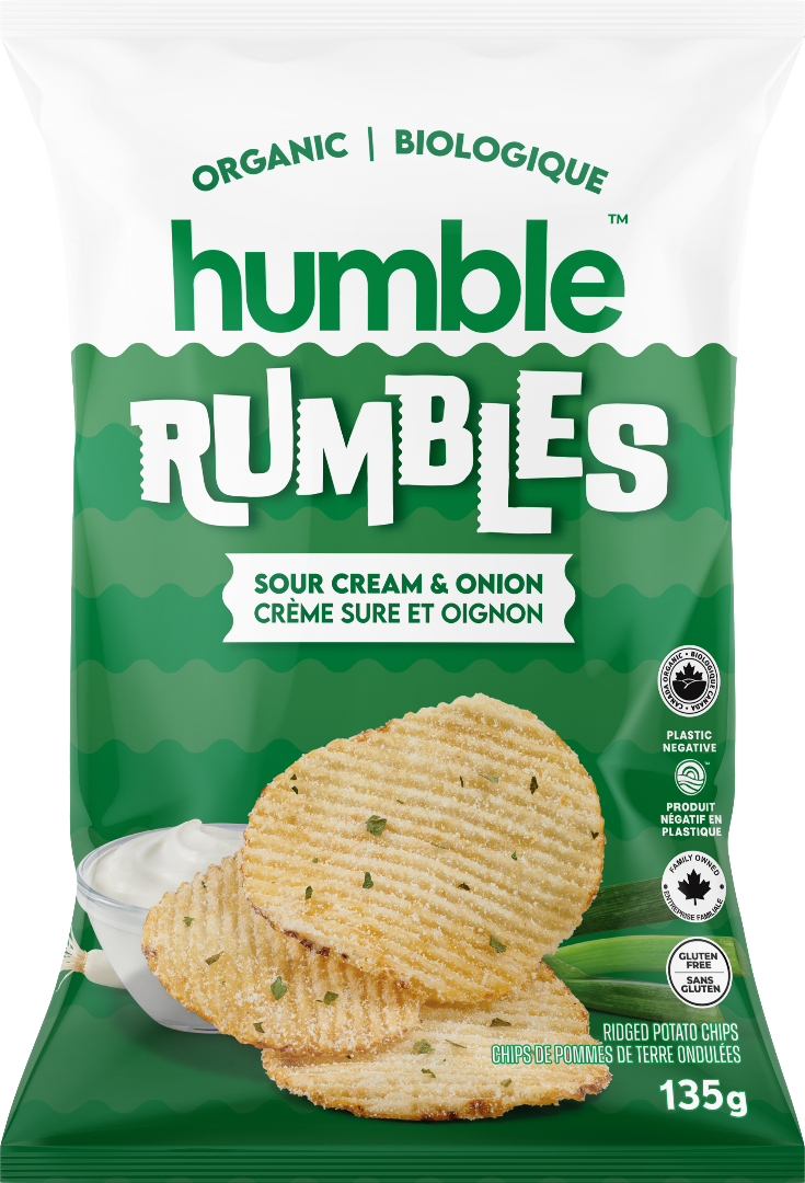 Humble Rumbles Chips - Sour Cream & Onion (135g) - Lifestyle Markets