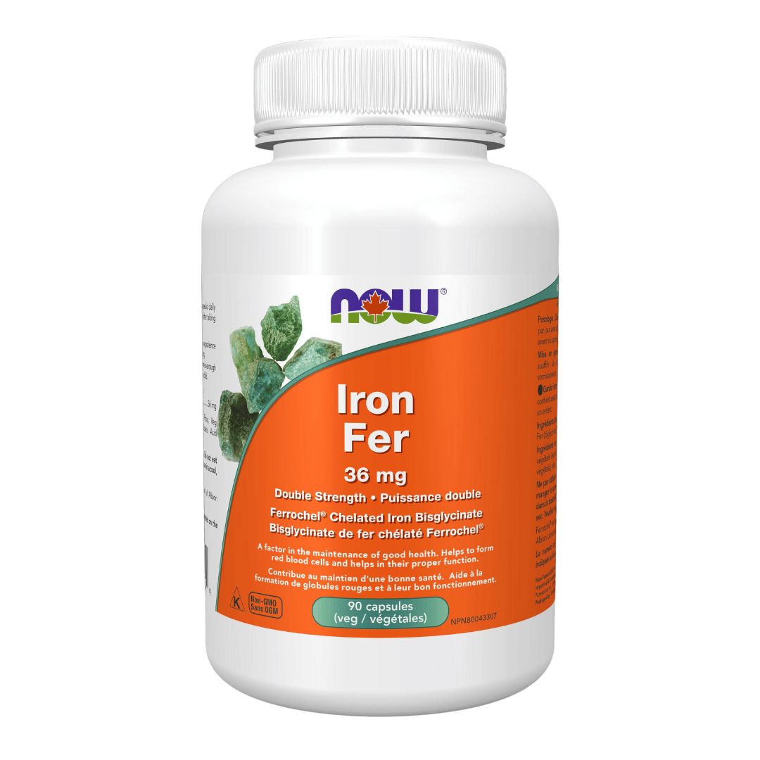 Now Iron Bisglycinate 36mg (90 VCaps)