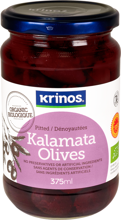 Krinos Organic Kalamata Olives (375ml)