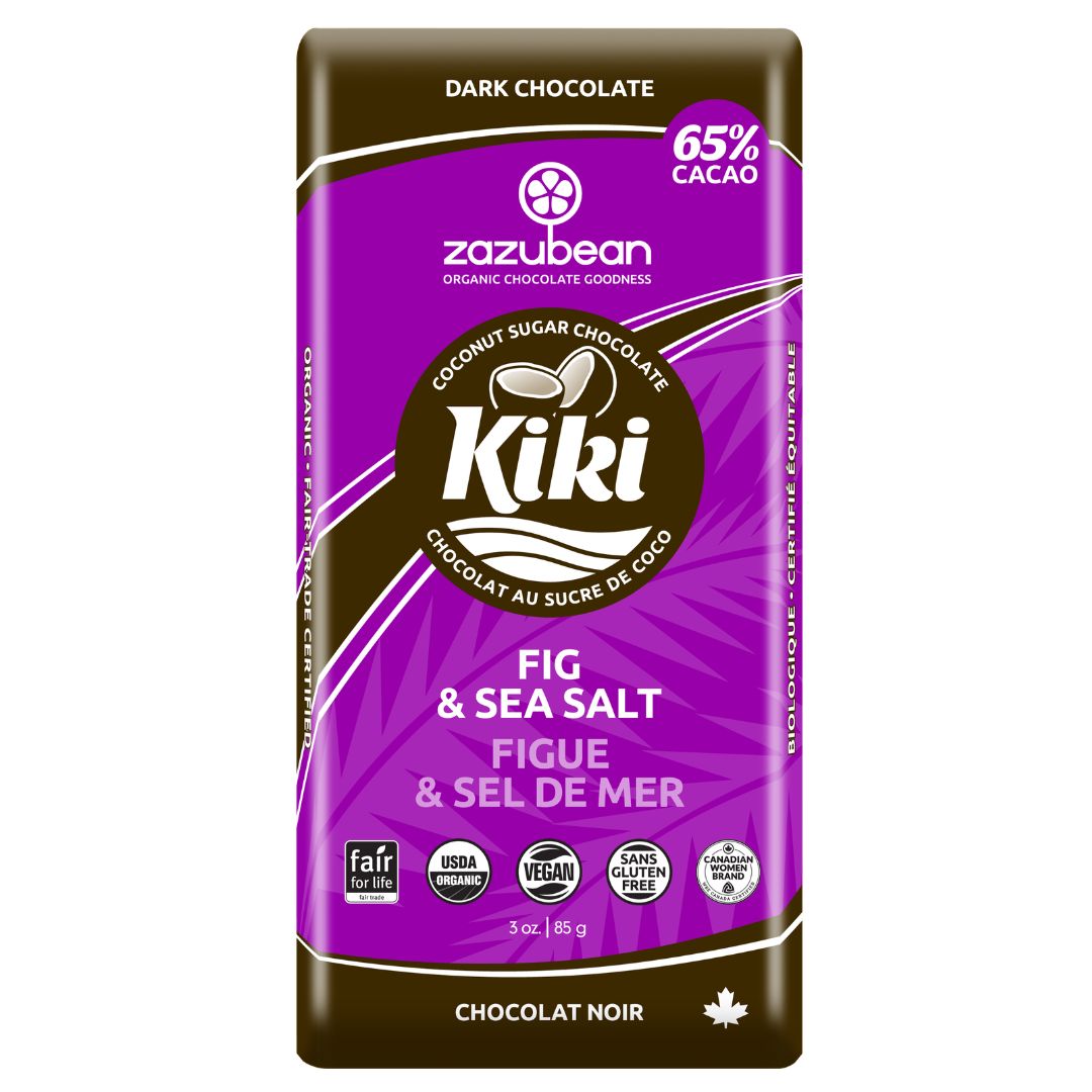 Zazubean Kiki - Fig & Sea Salt with Coconut Sugar (85g) - Lifestyle Markets