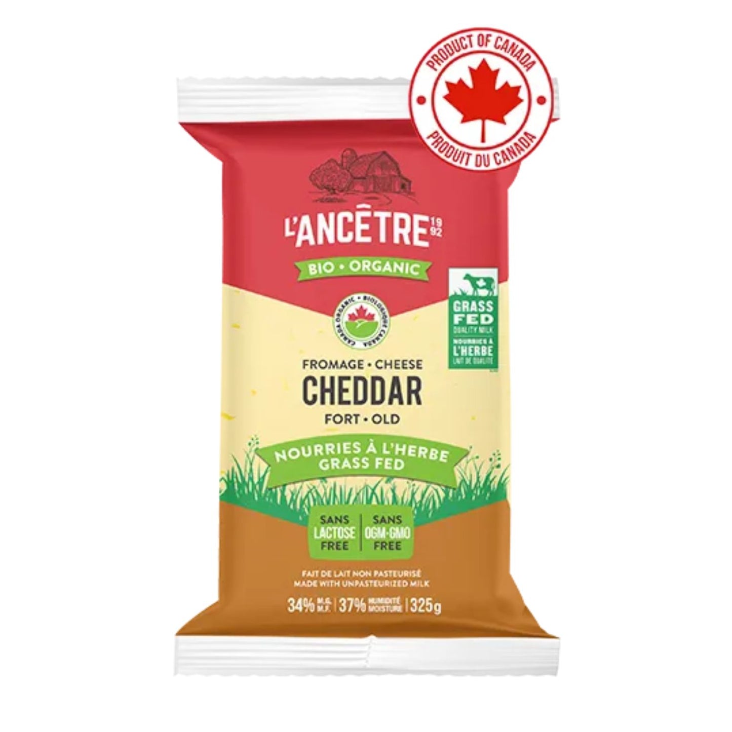 L'Ancetre Organic Old Sharp Cheddar (325g)