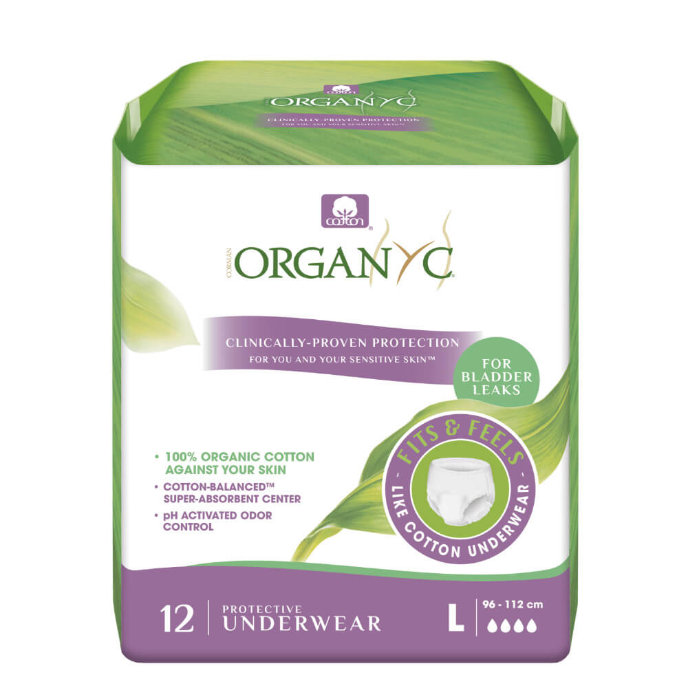 Organyc Protective Underwear - LARGE (12ct) - Lifestyle Markets