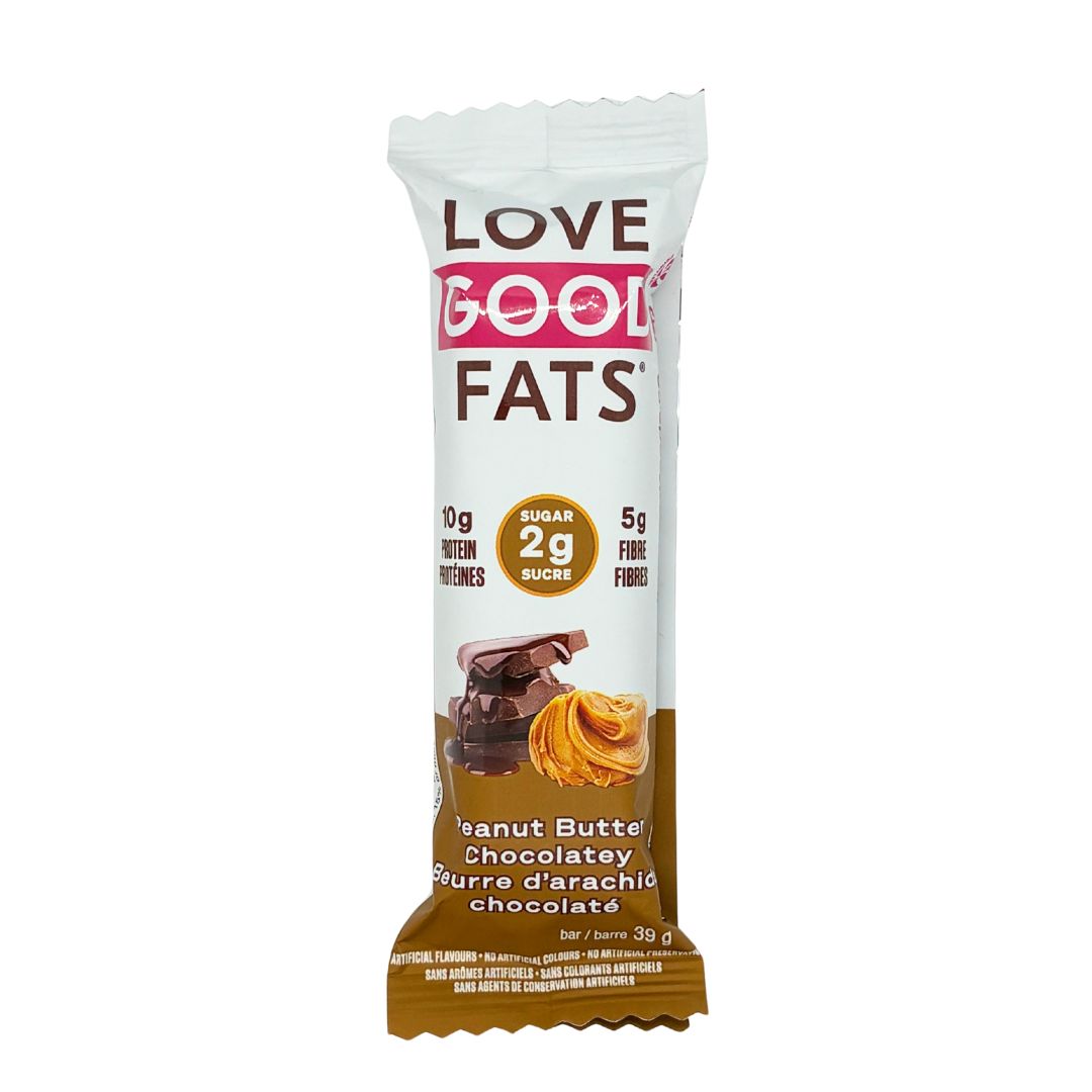 Love Good Fats Peanut Butter Chocolatey Bar (39g) - Lifestyle Markets