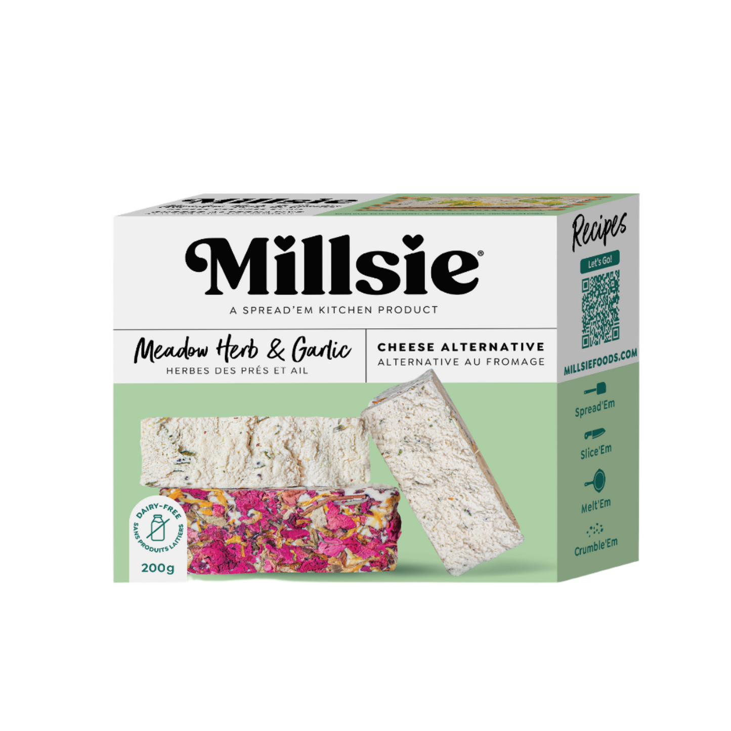 Millsie Cashew Cheese Meadow Herb & Garlic (200g)