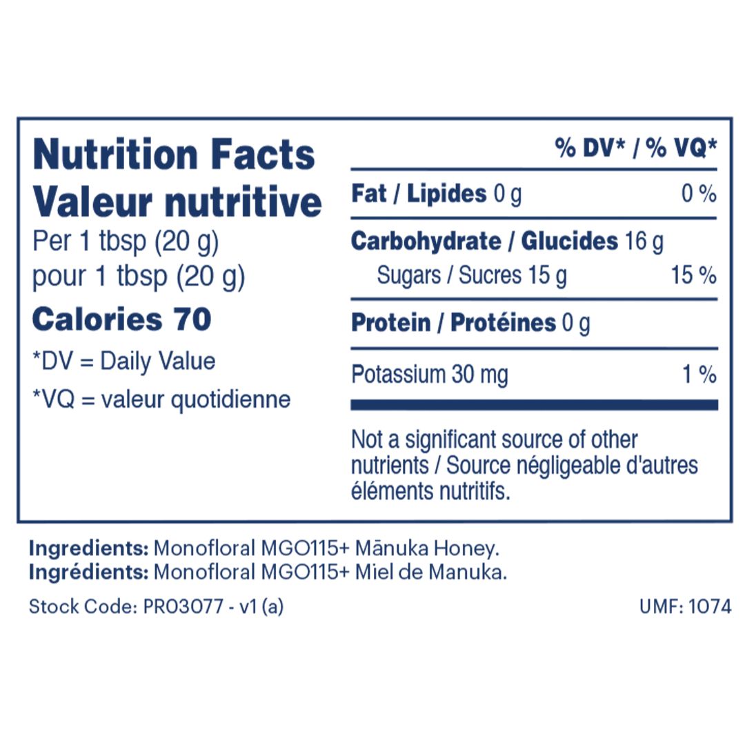 Manuka Health Honey MGO 115+ UMF 6+ - Lifestyle Markets