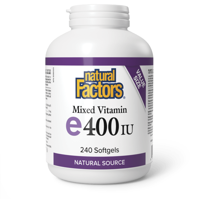 Natural Factors Mixed Vitamin E 400iu BONUS (240 SoftGels)