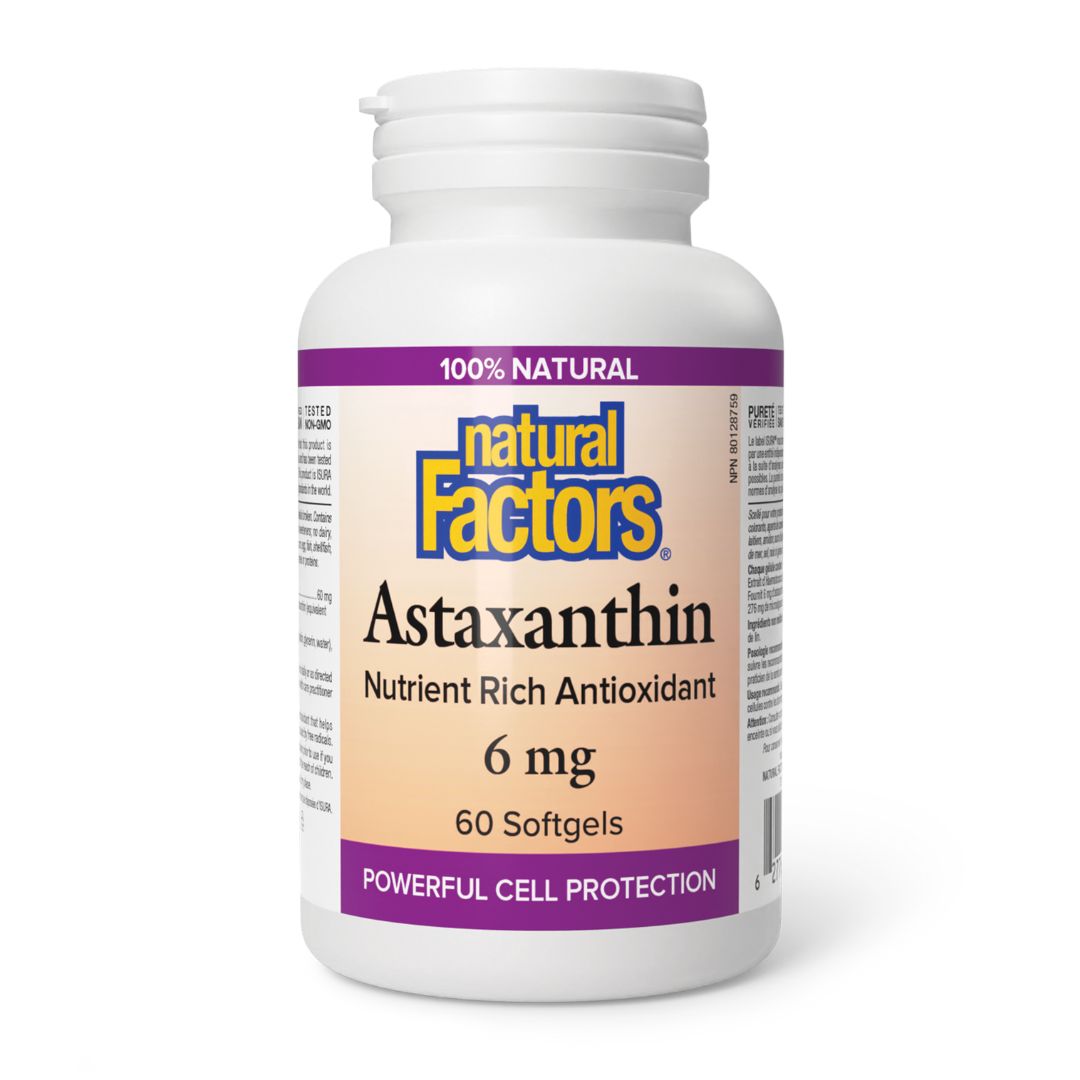 Natural Factors Astaxanthin 6mg (60 SoftGels) - Lifestyle Markets