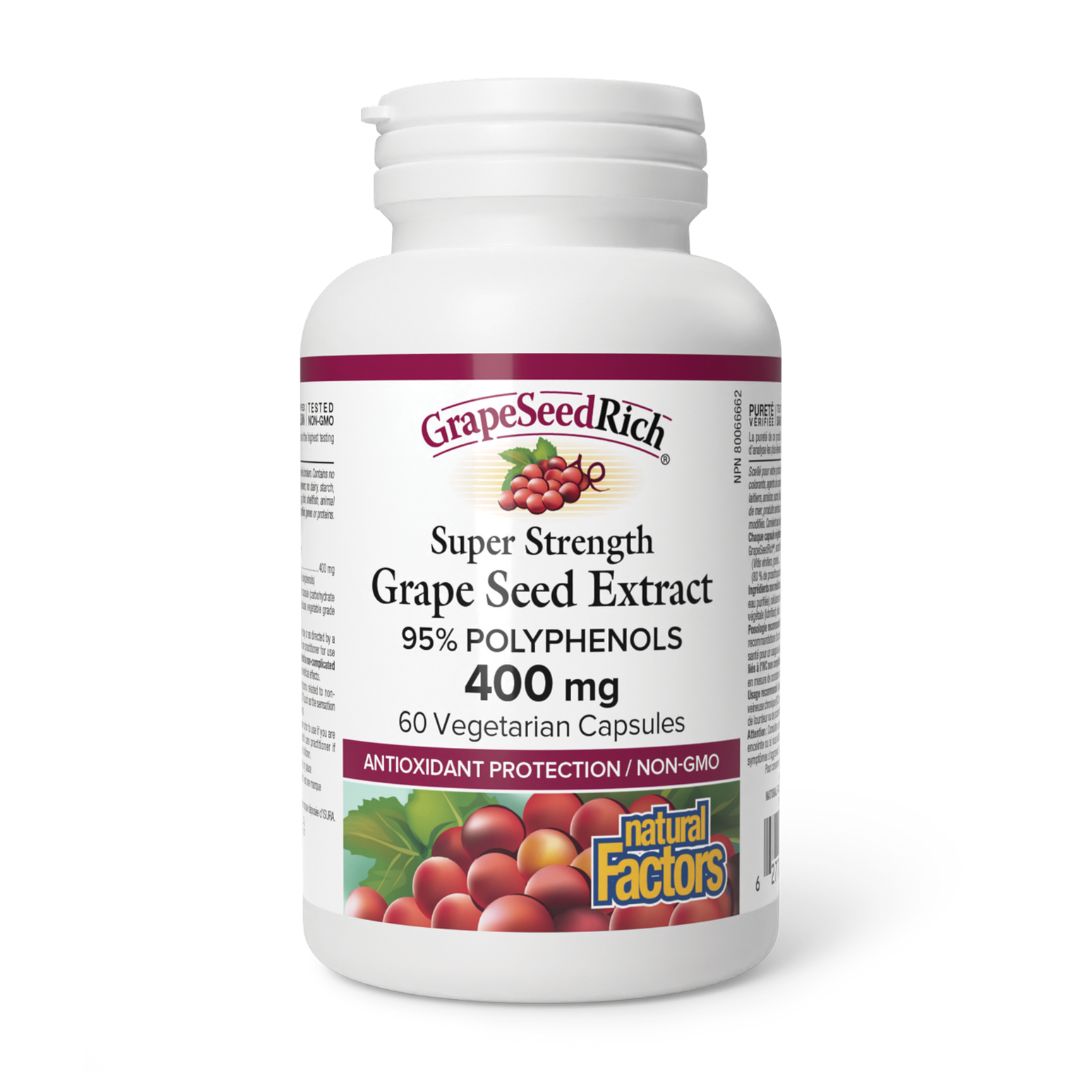 Natural Factors GrapeSeedRich Grape Seed Extract (400mg) (90 VCaps)