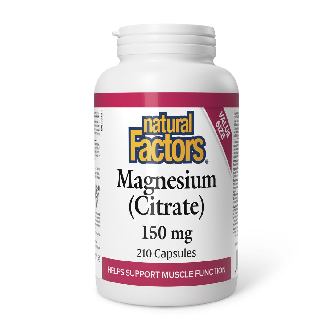 Natural Factors Magnesium Citrate BONUS (210 Caps)