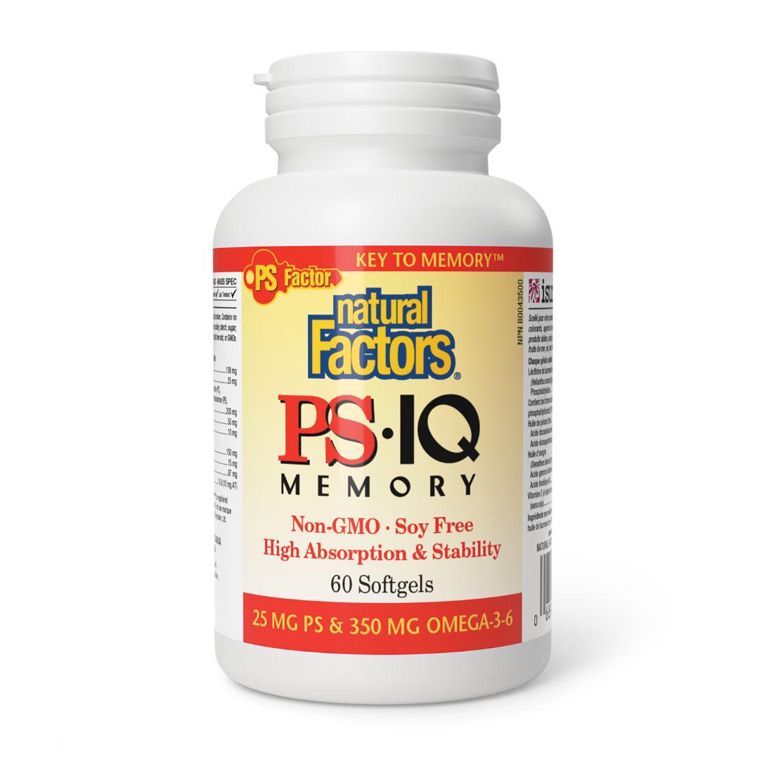 Natural Factors PS IQ Memory (60 Softgels) - Lifestyle Markets