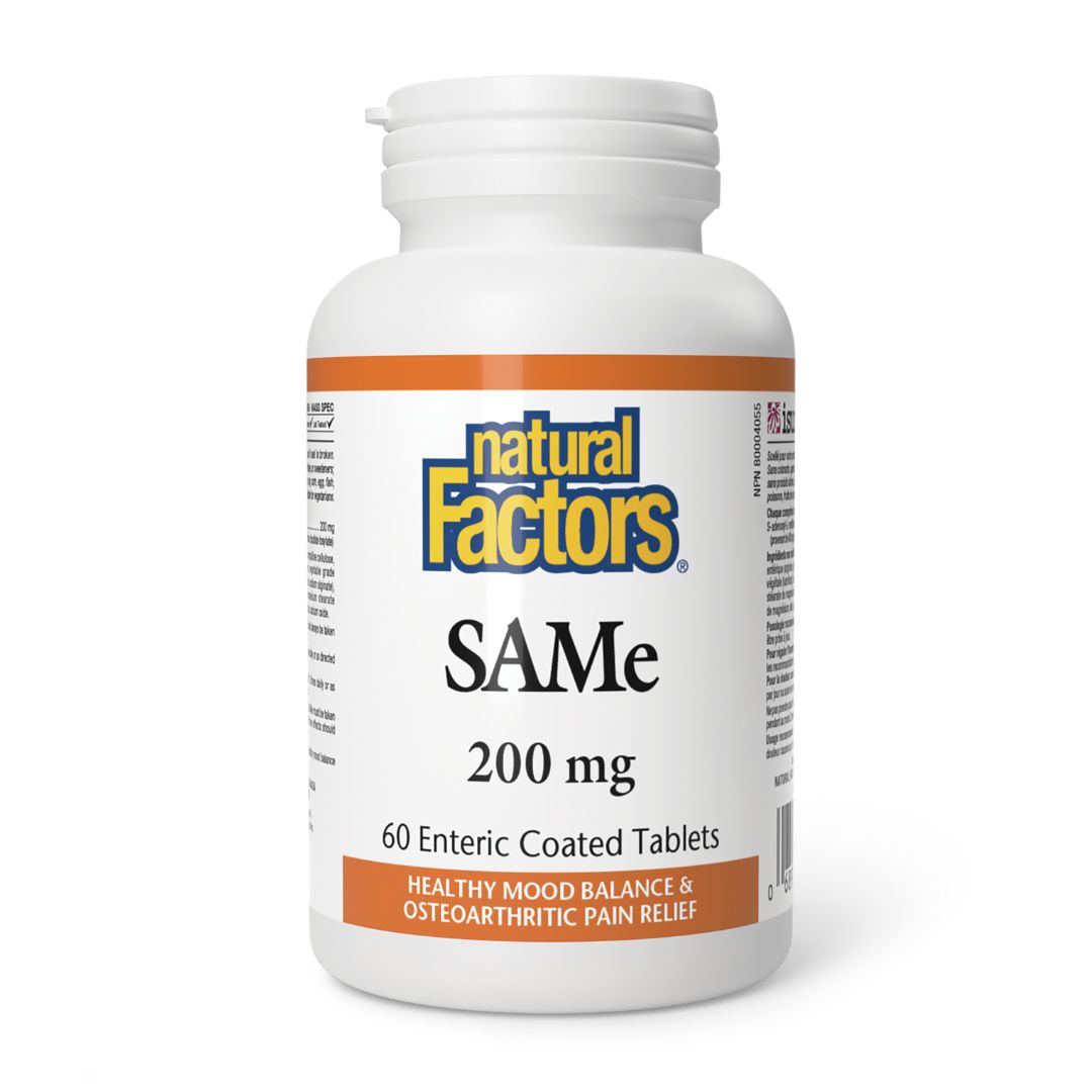 Natural Factors SAMe 200mg (60 Tabs) - Lifestyle Markets