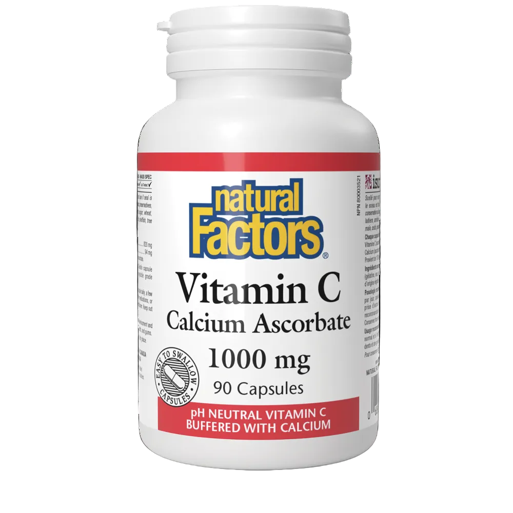 Natural Factors Vitamin C Calcium Ascorbate 1000mg (90 Capsules)