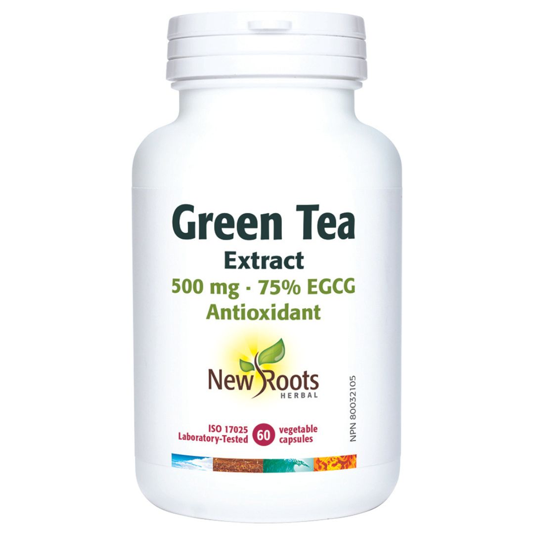 New Roots Green Tea 500mg (60 VCaps) - Lifestyle Markets