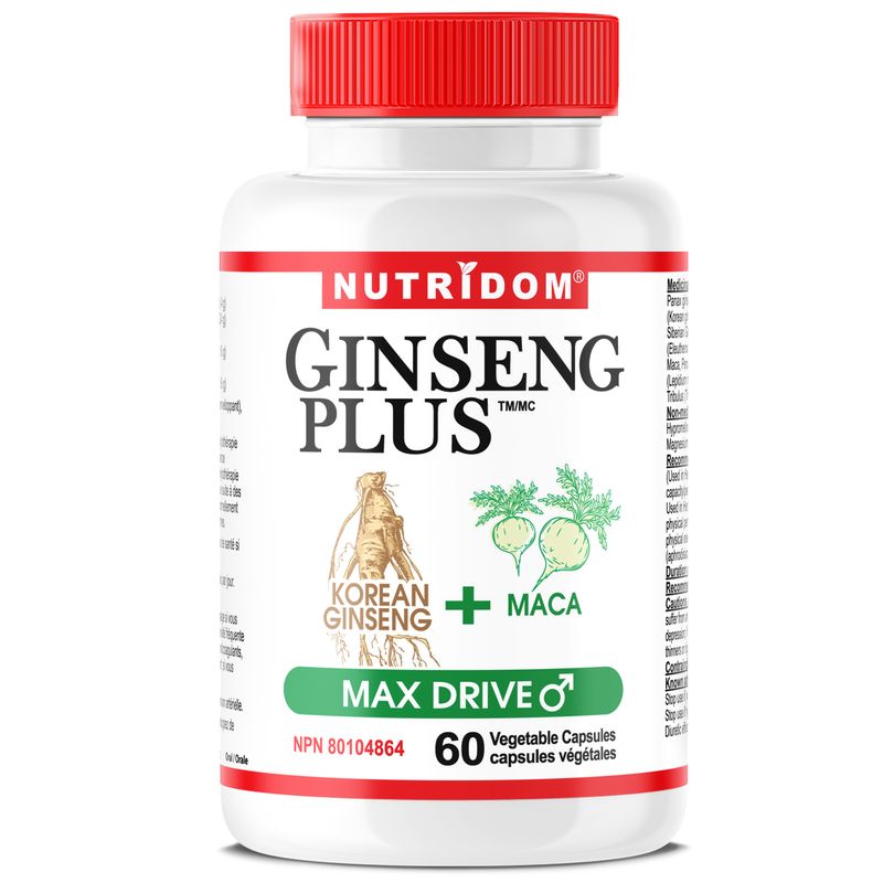 Nutridom Ginseng Plus MAX DRIVE (60 VCaps) - Lifestyle Markets