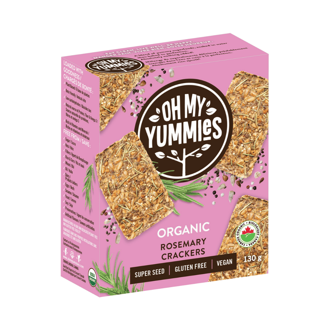 Oh My Yummies Crackers - Rosemary (130g) - Lifestyle Markets