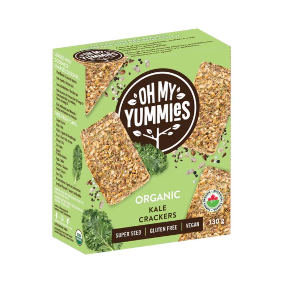 Oh My Yummies Crackers - Kale (130g) - Lifestyle Markets