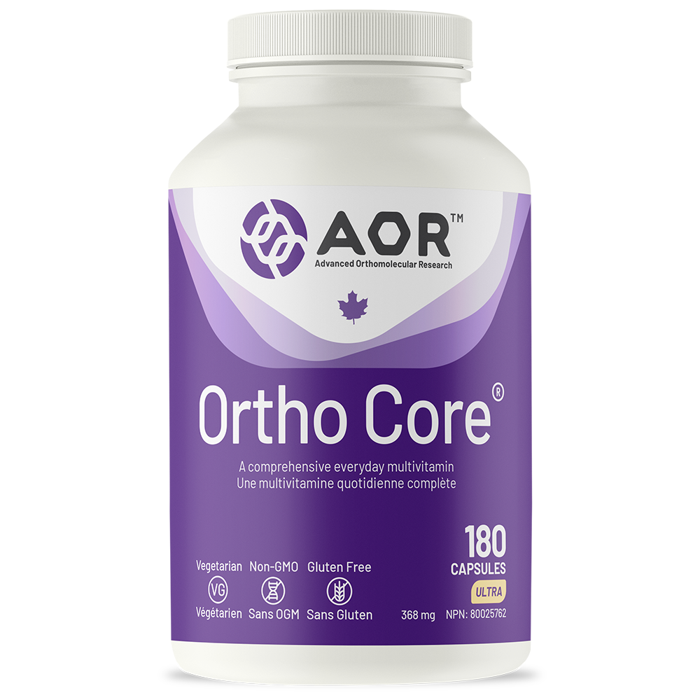AOR Ortho Core supplement bottle on a white background