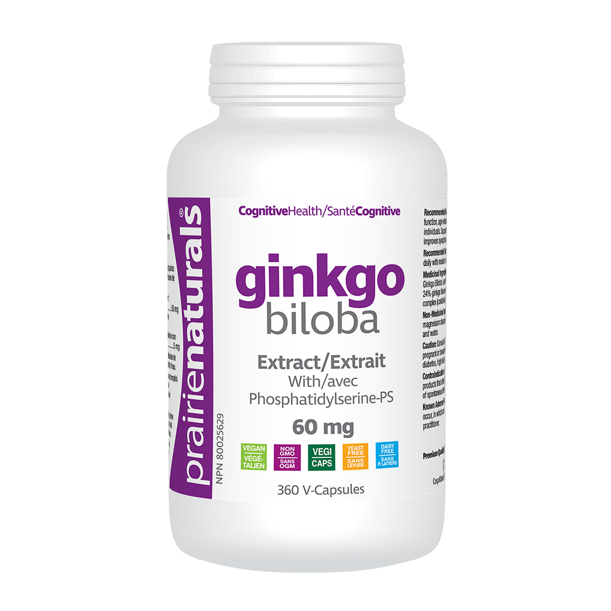 Prairie Naturals Ginkgo w/ Phosphatidylserine (360 VCaps) - Lifestyle Markets