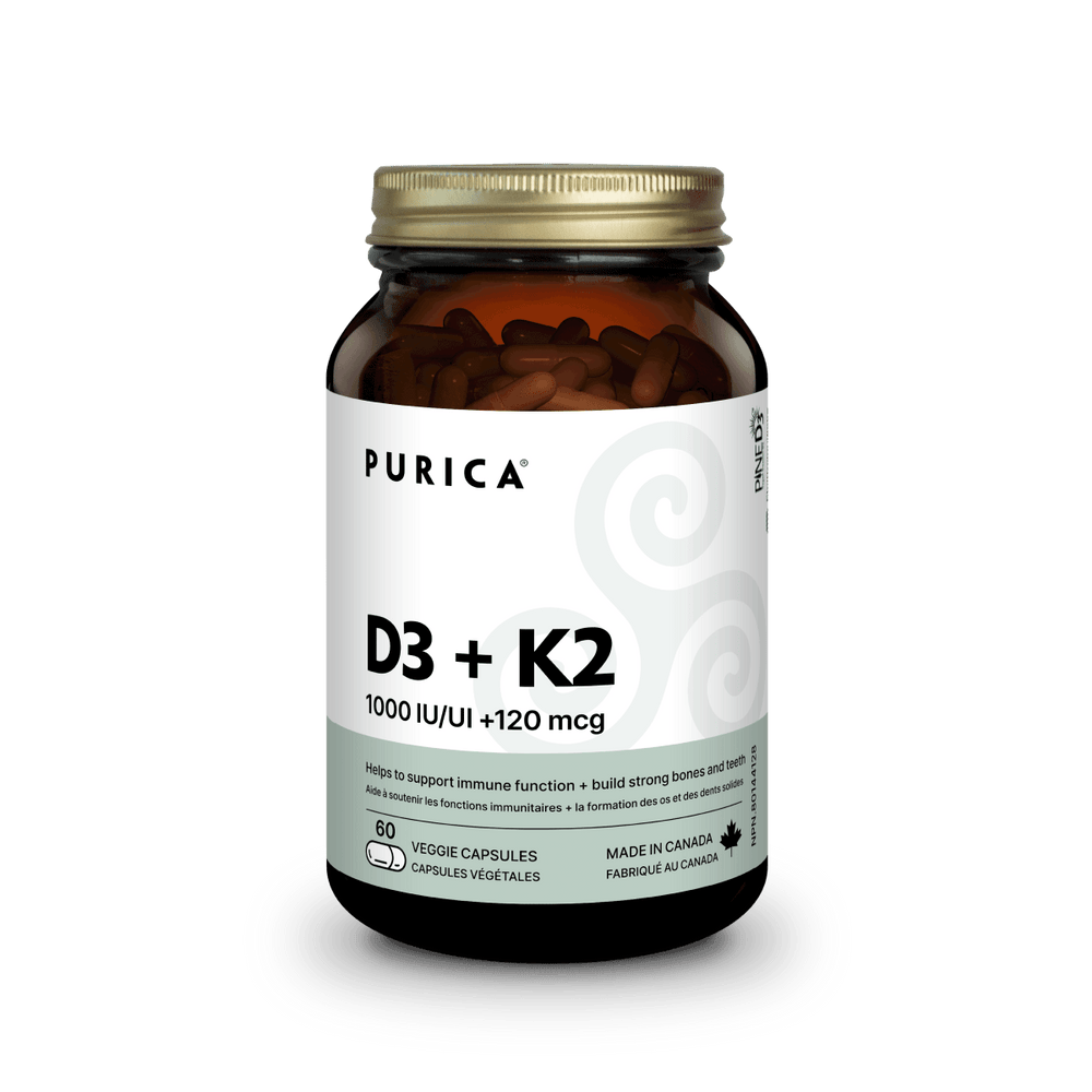 Purica Vitamin D3 + K2 MK-7 (60 VCaps)