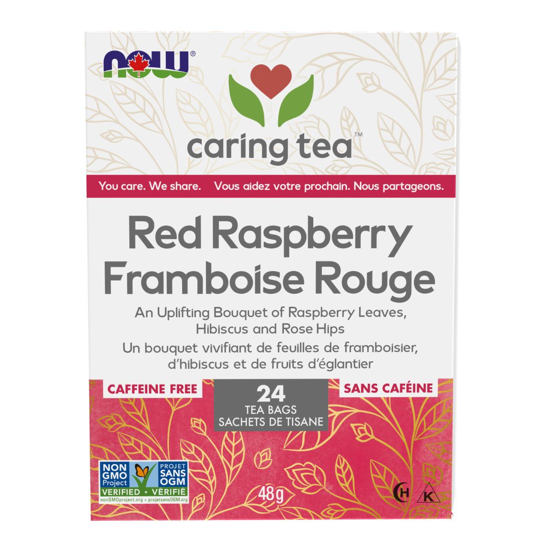 Now Caring Tea Red Raspberry (24 Bags) - Lifestyle Markets