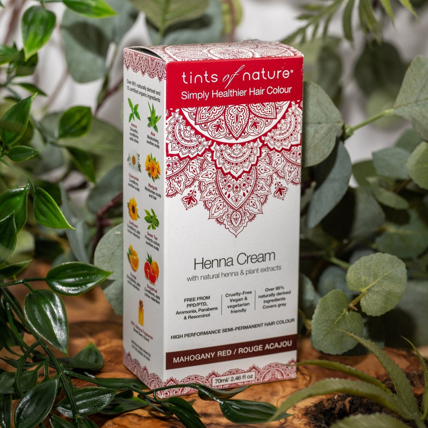 Tints of Nature Henna Cream - Mahogany Red (70ml) - Lifestyle Markets