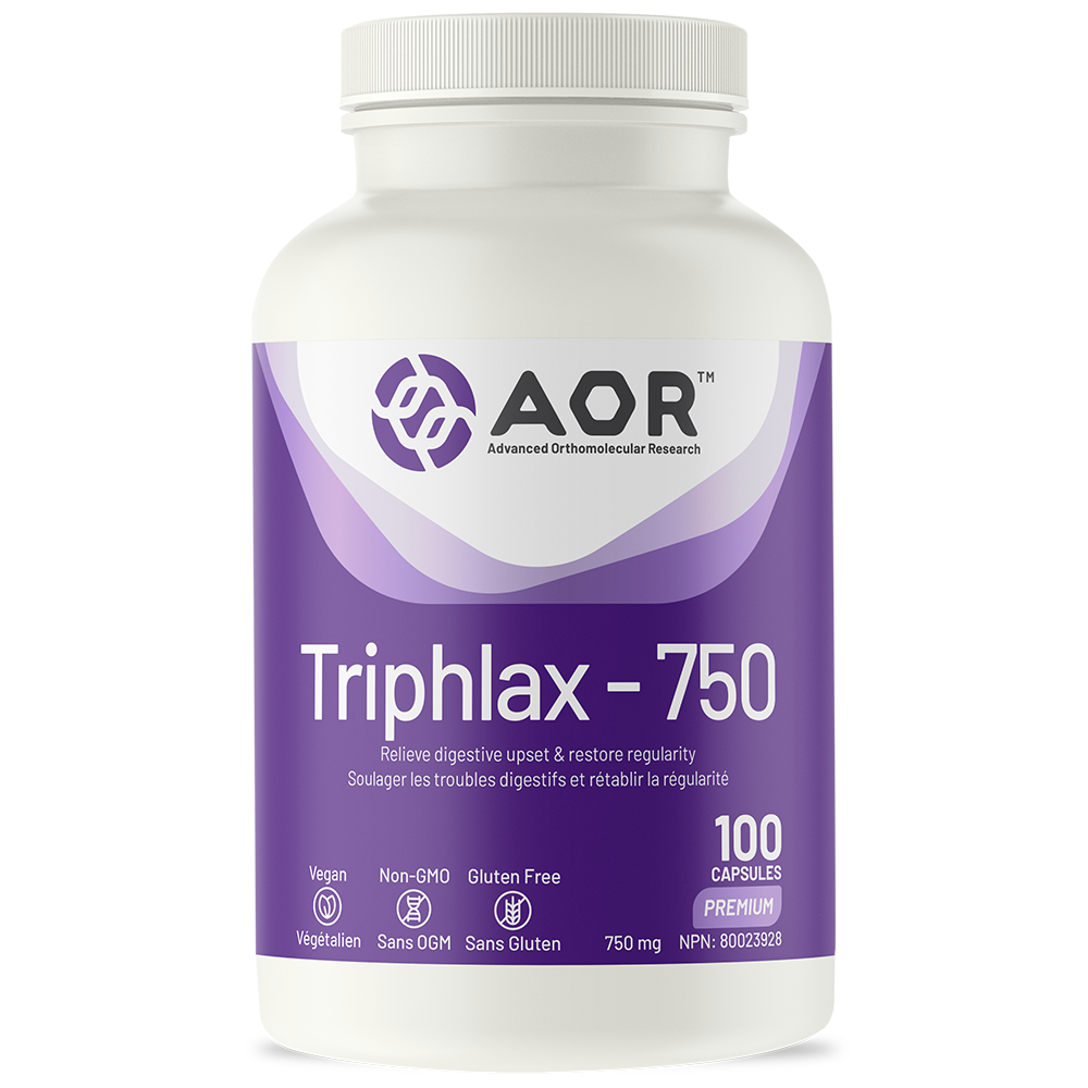AOR Triphlax 750 supplement bottle on a white background