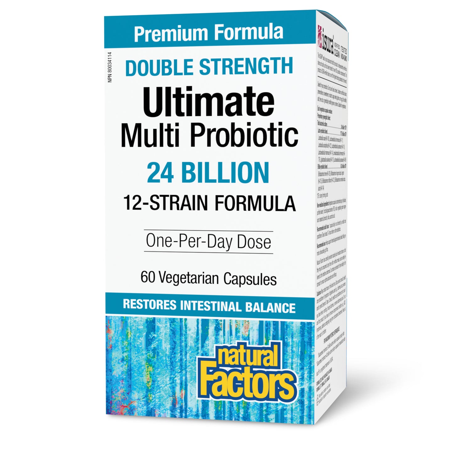 Natural Factors Ultimate Multi Probiotic Double Strength 24B (60 VCaps)