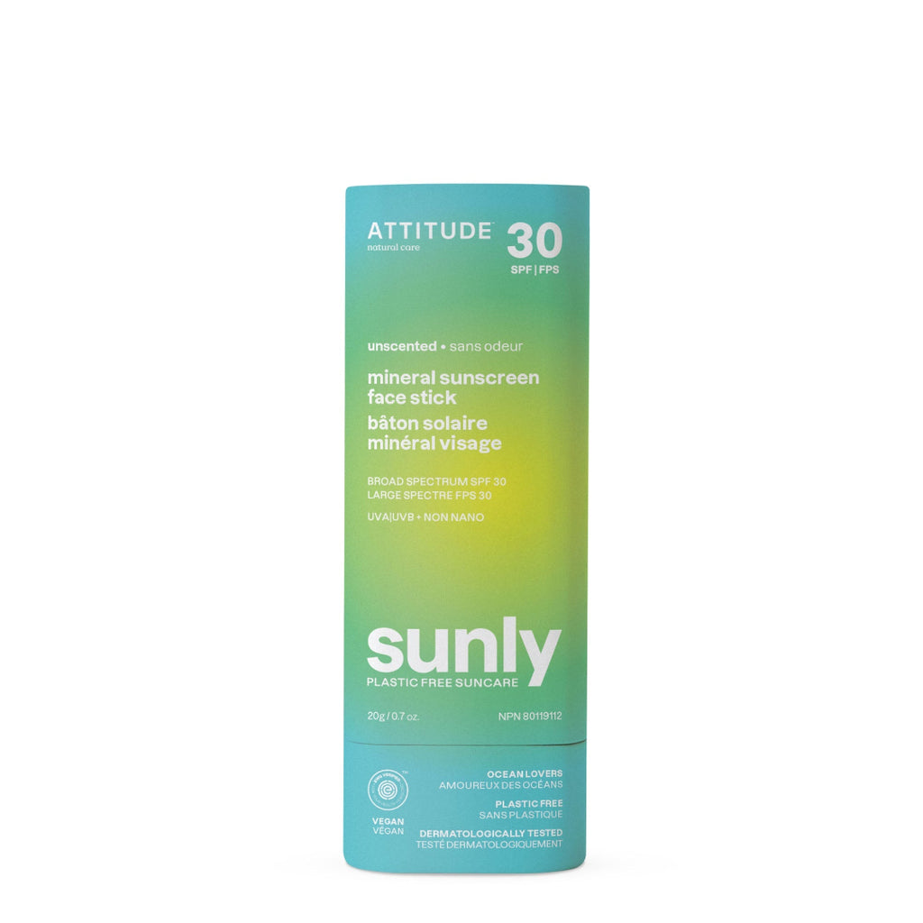 Attitude Sunly Mineral Sunscreen Face Stick SPF 30 (20g)