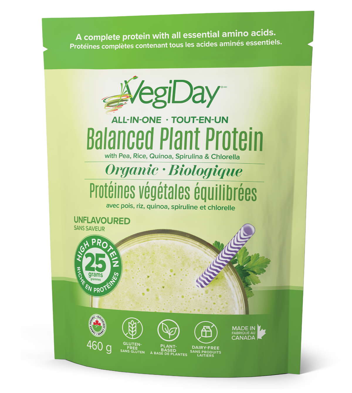 VegiDay All-in-one Plant Protein, Unflavoured (460g)