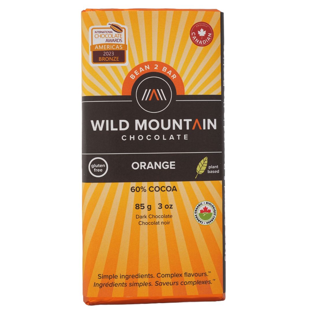 Wild Mountain Chocolate - 60% Cocoa Orange (85g)