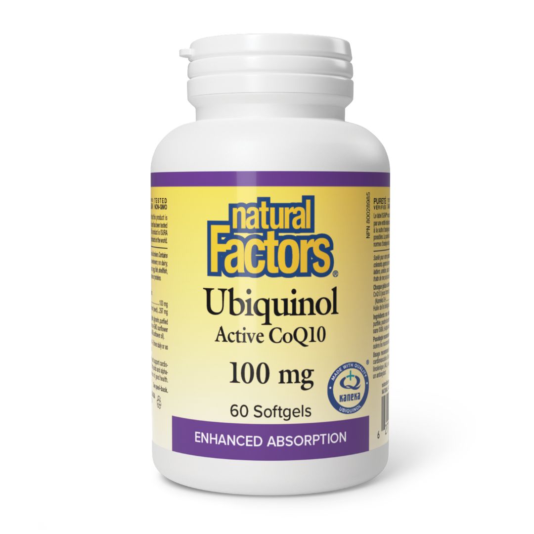 Natural Factors Ubiquinol Active CoQ10 (100mg) (60 SoftGels)